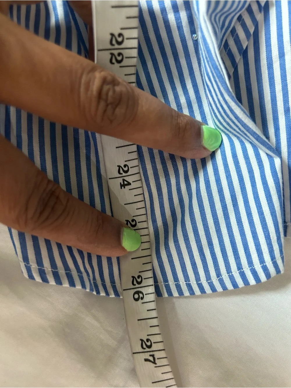 J. Crew | Gemstone embellished perfect poplin shirt in stripe